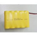 Bloco da bateria recarregável de PKCELL Ni-Cd SC1500 4.8V 1500mah com cabo e conector